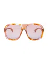 Chloé Gayia Aviator-style Tortoiseshell Acetate Sunglasses In Multi