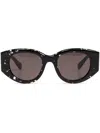 Chloé Square-framed Sunglasses With Logo-lettering In Black