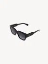 Chloé Gayia Sunglasses Black Size Onesize 100% Acetate In Black