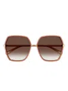 Chloé Geometric Ch0262s Sunglasses In Brown