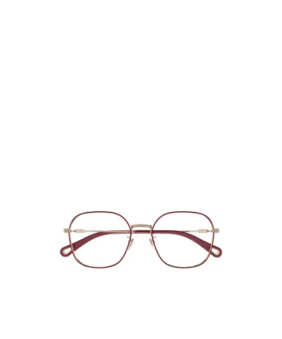 Chloé Geometric Frame Flat Mirror In Red