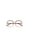 Chloé Geometric Frame Flat Mirror In Red