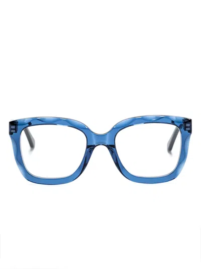 Chloé Brille Mit Geometrischem Gestell In Blue