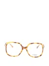 Chloé Geometric-frame Glasses In Brown