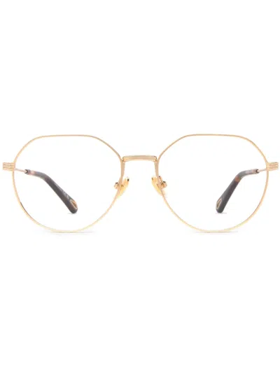 Chloé Geometric-frame Glasses In Gold