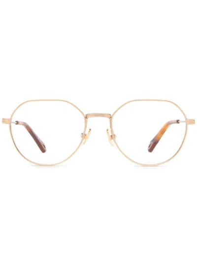 Chloé Geometric-frame Glasses In Gold