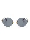Chloé Geometric-frame Sunglasses In 金色