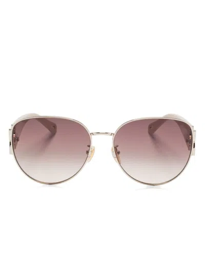 Chloé Geometric-frame Sunglasses In 中性色