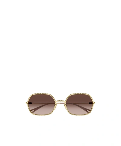Chloé Geometric-frame Sunglasses In Brown