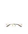 Chloé Geometric-lens Glasses In Nude