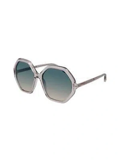 Pre-owned Chloé Chloe Geometric Sunglasses With Gradient Lens For Women - Size 58mm In Pink