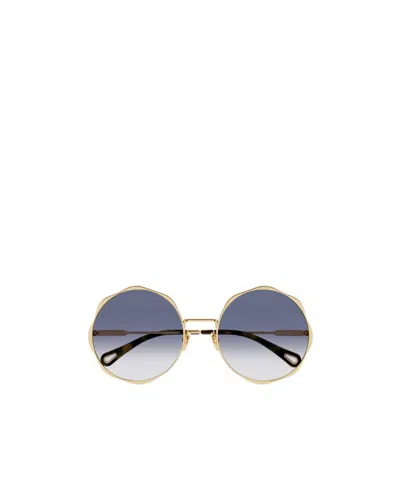 Chloé Geometrical-shaped Round Frame Glasses In Purple