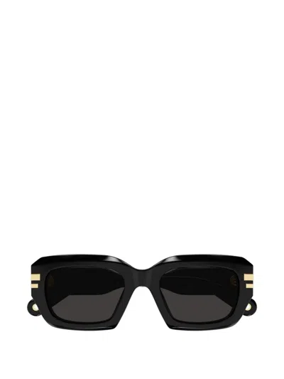 Chloé Geometric-frame Sunglasses In Black