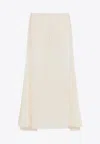 Chloé Chloe Ladies Eden White A-line Boucle Midi Skirt In White