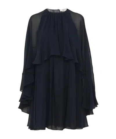 CHLOÉ CHLOÉ SHEER DETAILED RUFFLED DRESS