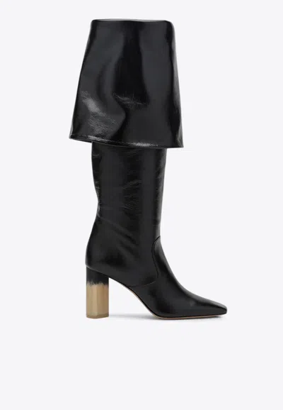 CHLOÉ GEORGIA 85 FOLDABLE KNEE-HIGH BOOTS