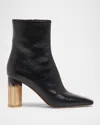 Chloé Bottines À Talon Georgia Femme Noir Taille 38 100% Cuir D'agneau In Black
