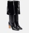 Chloé High Heel Knee-high Square Toe Boot In Black