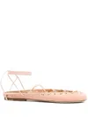 Chloé 10mm Ghillies Leather Flats In Multicolor