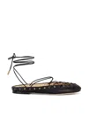 Chloé Ghillies Leather Ballet Flats In Black