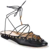 Chloé Ghillies Leather Ballet Flats In Black