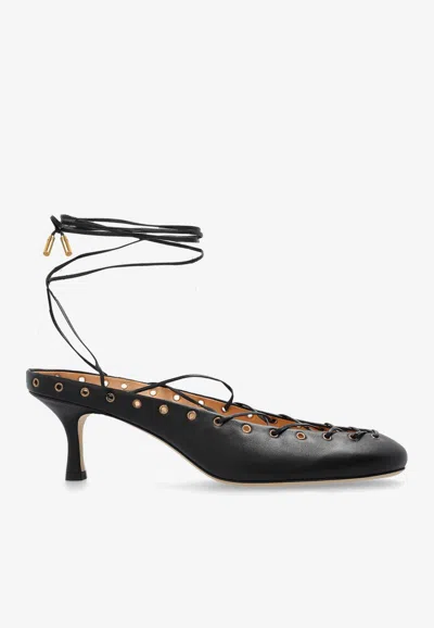 Chloé Ghillies 60 Leather Lace-up Pumps