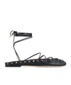 Chloé Ghillies Leather Ballet Flats In Black