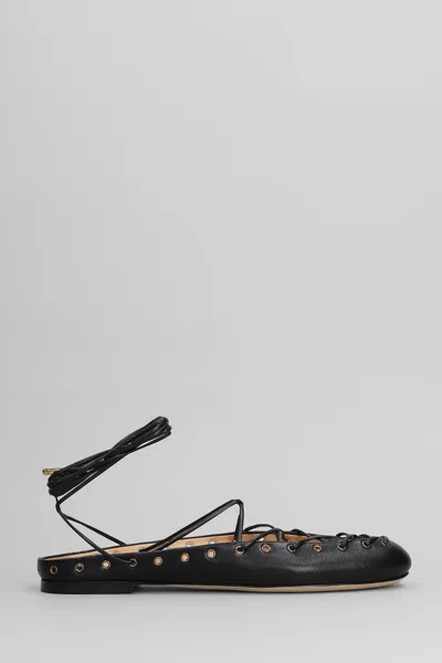 Chloé Ghillies Ballet Flats In Black Leather