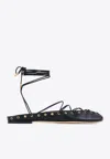 Chloé Ghillies Leather Ballet Flats In Black