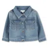 Chloé Logo-patch Denim Jacket In Light Blue