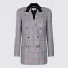 Chloé Longline Structured Blazer Button Detailing In Gray