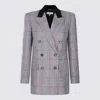 Chloé Longline Structured Blazer Button Detailing In Gray