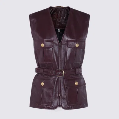 Chloé Giacche Crafty Brown In Burgundy