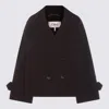 Chloé Women Violet Double-breasted Jacket With Wide Notched Revers And Dropped Shoulders In Wool Ble In Purple