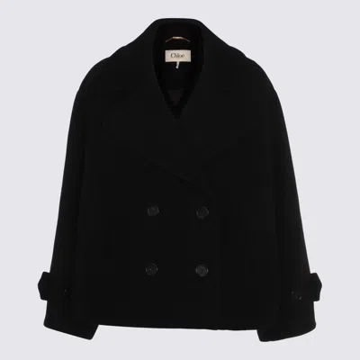 CHLOÉ CHLOÉ BLACK WOOL COAT
