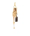 Chloé Giga Pineapple Leather Bag Charm In Nude