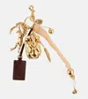 Chloé Giga Pineapple Leather Bag Charm In Gold