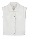 Chloé Girl's Denim Sleeveless Waistcoat In White