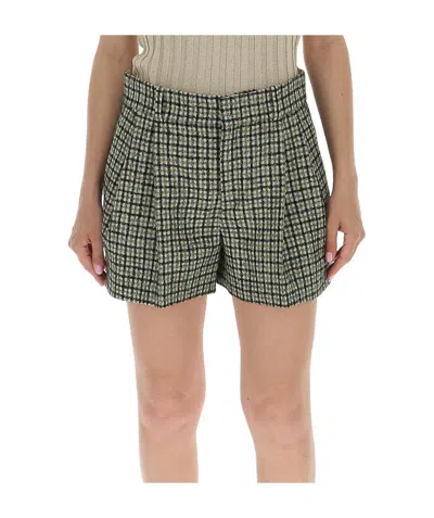 Chloé Gingham Check Shorts In Nude