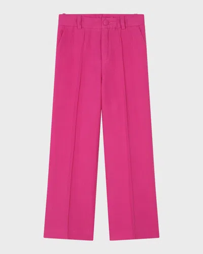 Chloé Girl's Bootcut Ceremony Pants In Pink & Purple