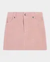 Chloé Corduroy Cotton A-line Skirt In Pale Pink