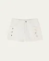 Chloé Cotton Shorts In Offwhite