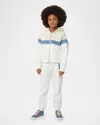 Chloé Colour-block Zip-up Hoodie In Off White