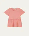 Chloé Girl's Embellished Short-sleeve Dress In Rasberry