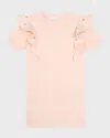 Chloé Logo-embroidered Eyelet-detail Dress In Pink