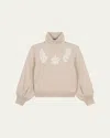 Chloé Roll-neck Knitted Jumper In Beige Marl