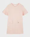 Chloé Kids' Girl's Engraved Logo-print Dress In Pink