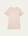 Chloé Girl's Engraved Logo-print Dress In Pink