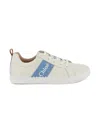 Chloé Kids Logo Scalloped Leather Sneakers In White
