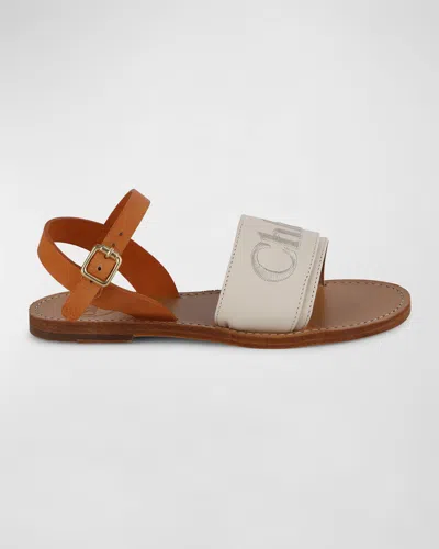 Chloé Kids' Sandals With Logo In White